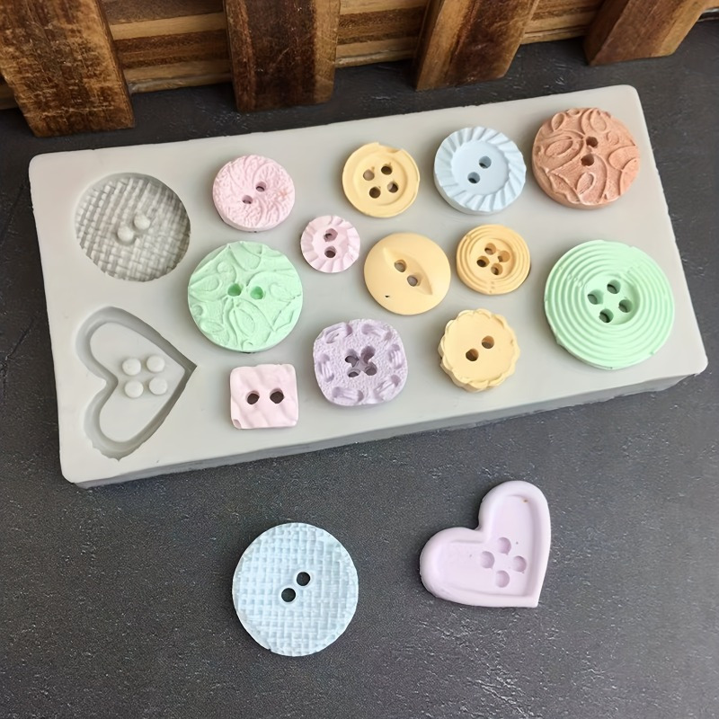 Soap Making Kit - Buttons Shape Silicone Mold Silicone Mold