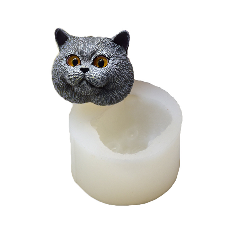 Soap Making Kit - Silicone Mold Short-haired Cat Shaped Handmade