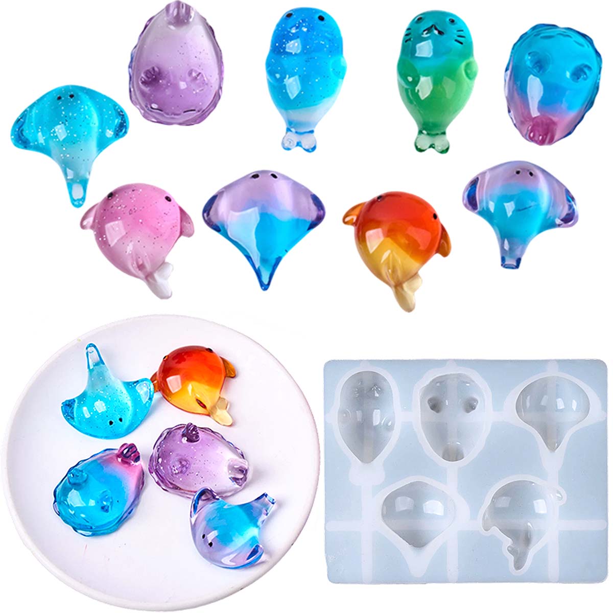 Soap Making Kit - 3D Healing Kawaii Manta Ray Whale
