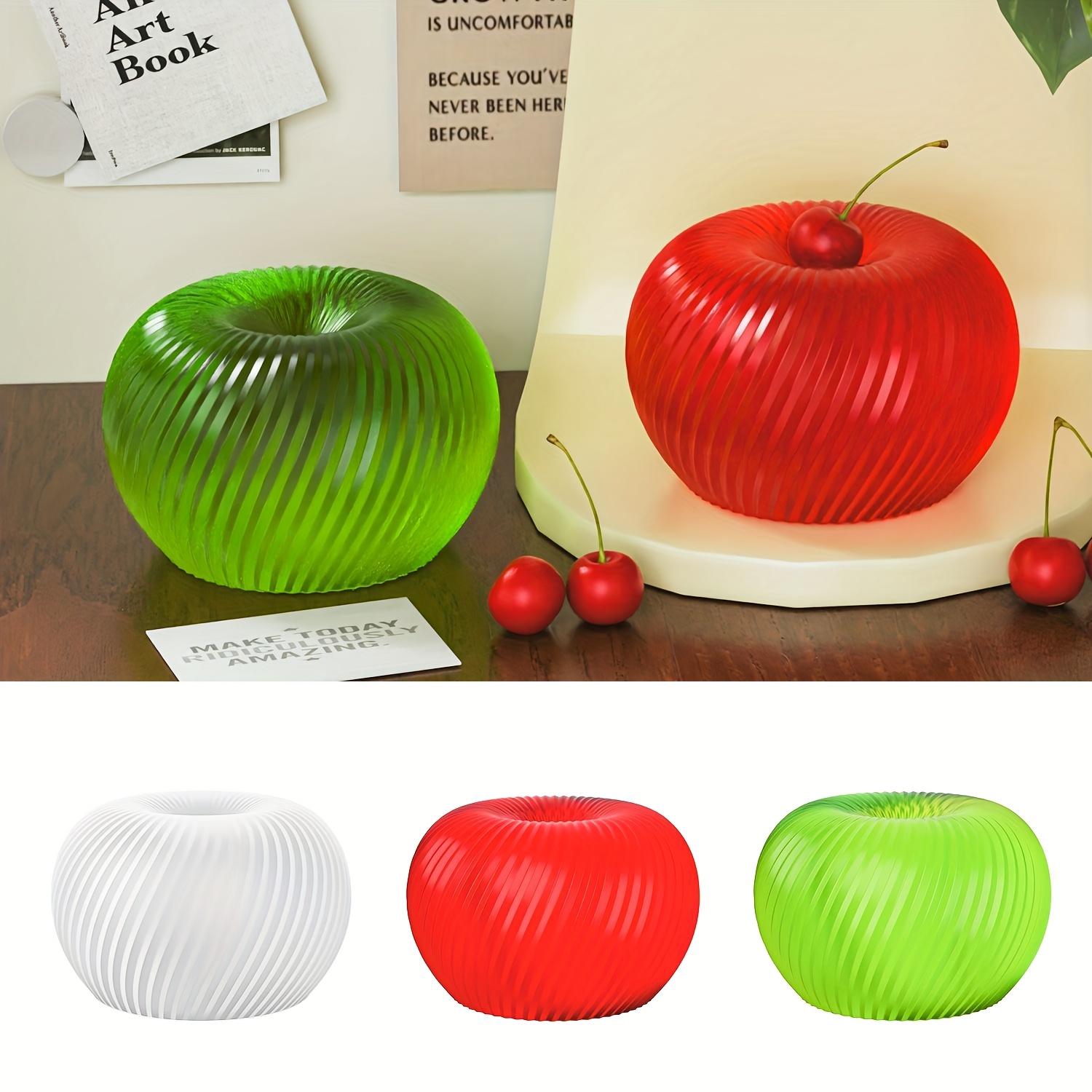 Soap Making Kit - A trendy red apple silicone mold