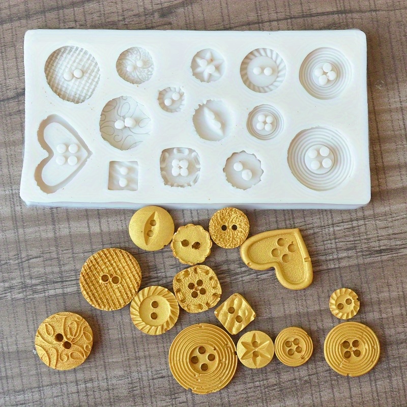 Buttons Shape Silicone Mold Si - Soap Making Kit review and price