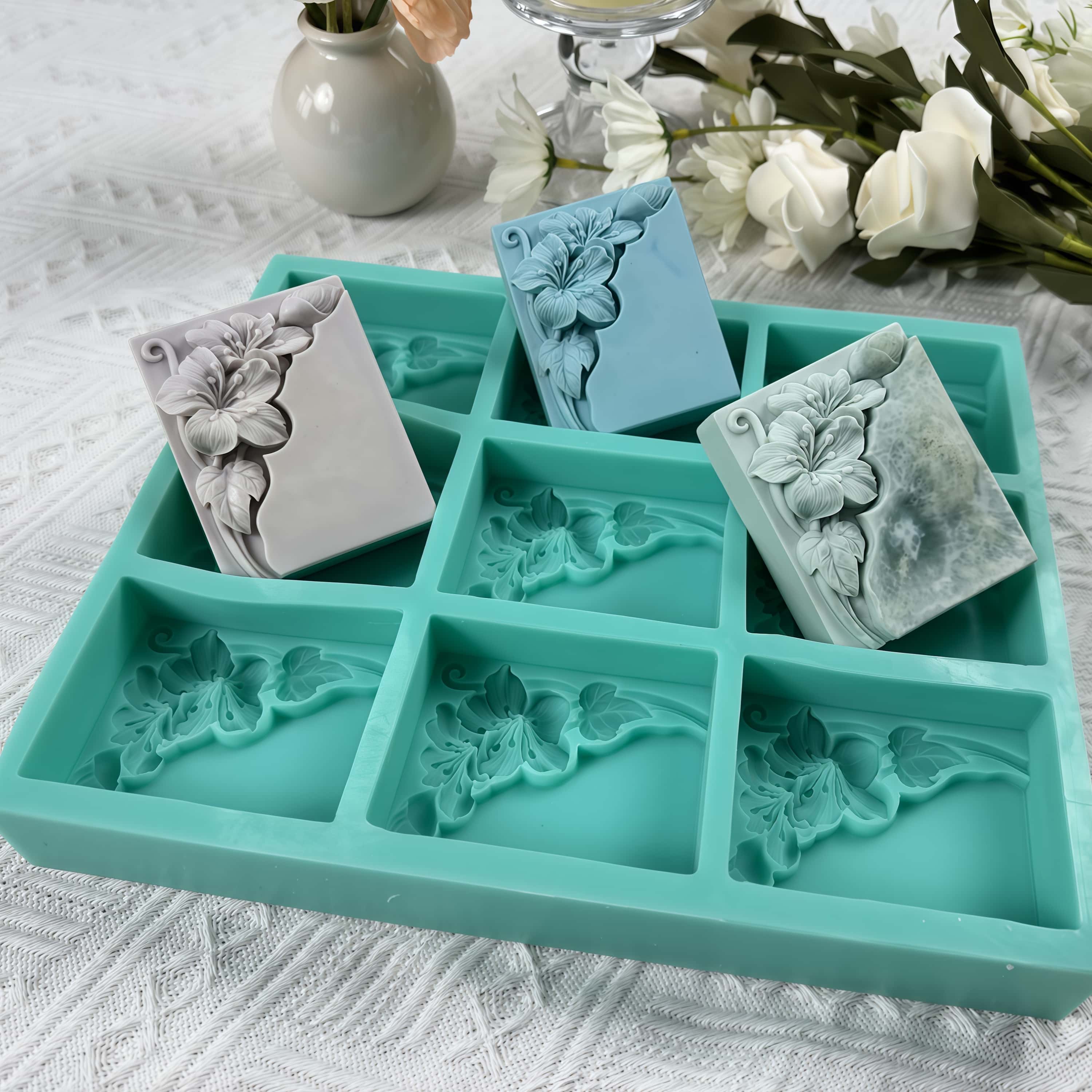 9 Cavities Tung Flower Soap Mo - Soap Making Books review and price