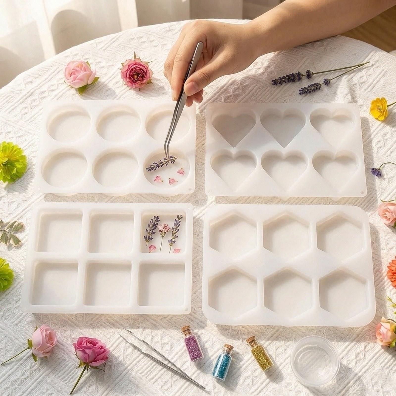 4Pcs Deep Resin Coaster Molds  - Soap Making Gel review and price