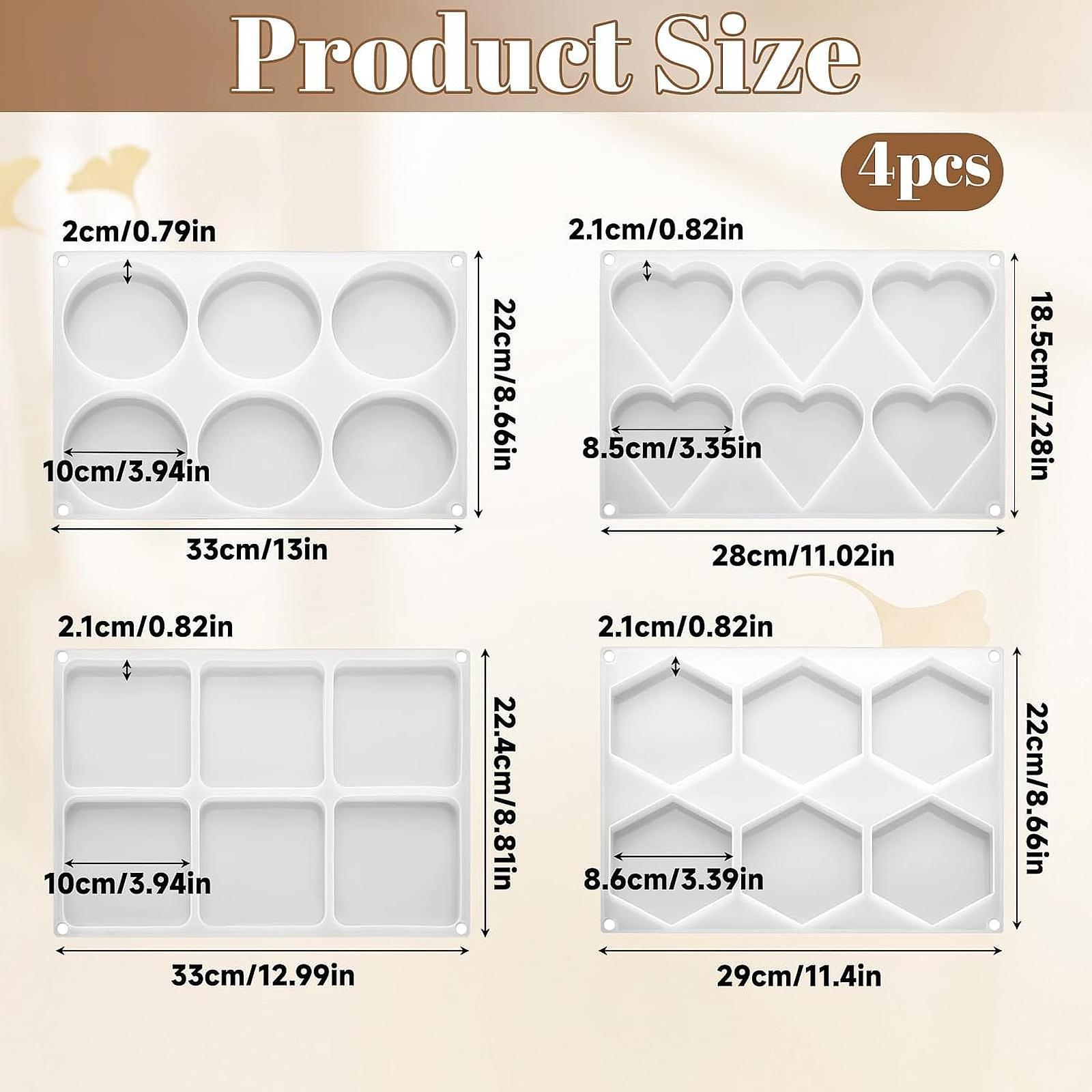4Pcs Deep Resin Coaster Molds  - Soap Making Gel review and price