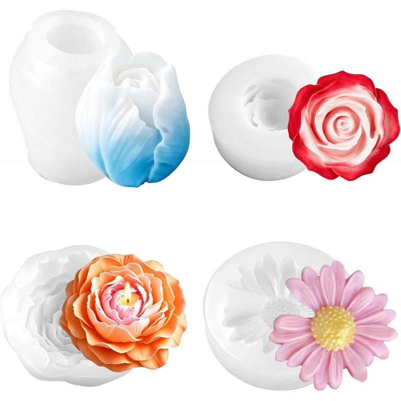 Floral silicone candle mold4Se - Soap Making Gel review and price