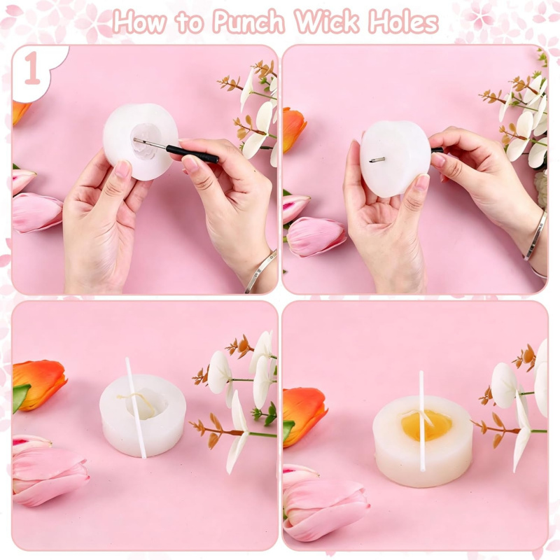 Floral silicone candle mold4Se - Soap Making Gel review and price