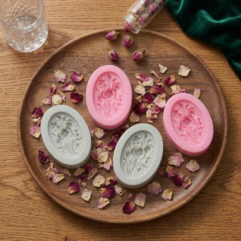 4 Silicone mold with flower sh - Soap Making Gel review and price